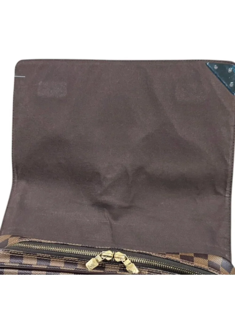 Louis Vuitton Shelton MM Damier Shoulder Bag Canvas Brown